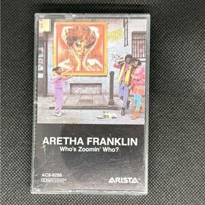 VINTAGE 1985 Aretha Franklin "Who's Zoomin' Who?" Cassette Tape R&B Soul